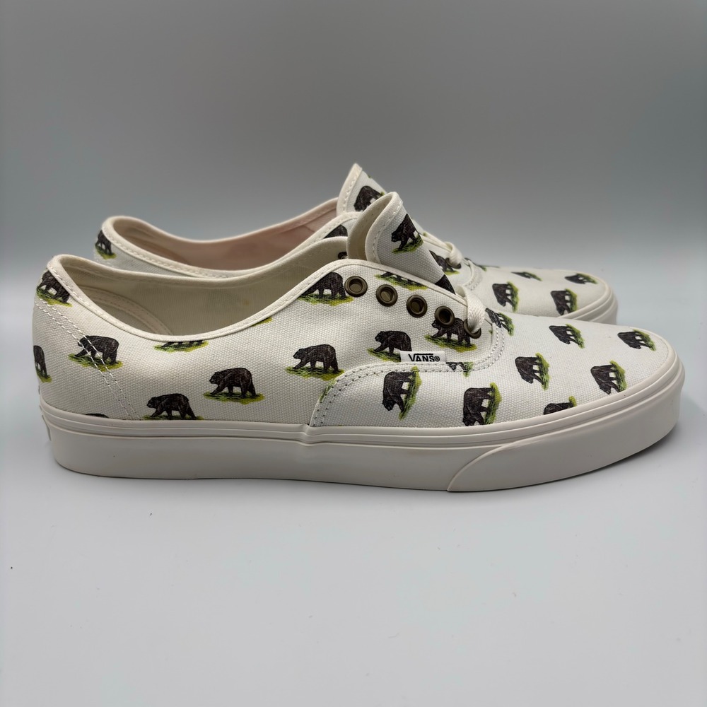 Vans Authentic Outdoors Grizzly Bear Blanc De Blanc Sneakers Men 8.5